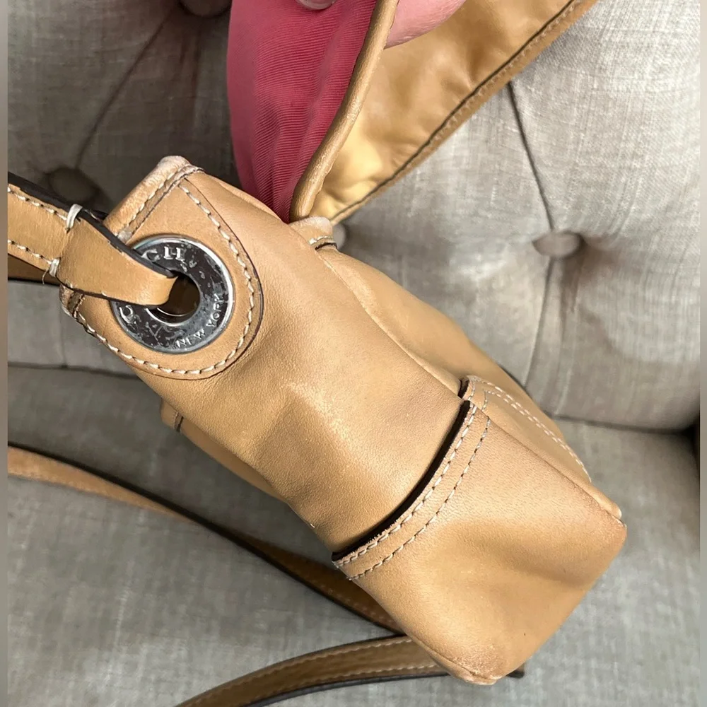 Coach Camel Leather Crossbody Bag - Picture 6 of 14